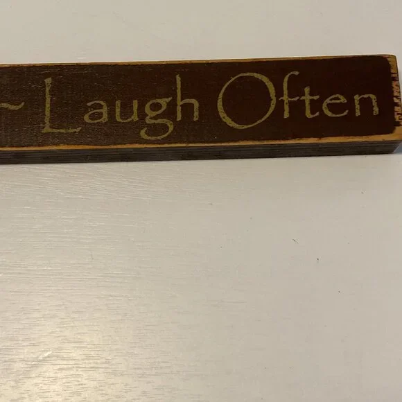 Sit Long, Talk Much, Laugh Often Shelf Decor - Picture 4 of 7